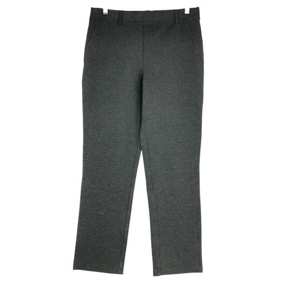 Quince Womens Size M Pants Ultra Stretch Ponte Knit Straight Leg Charcoal Gray - Picture 1 of 11